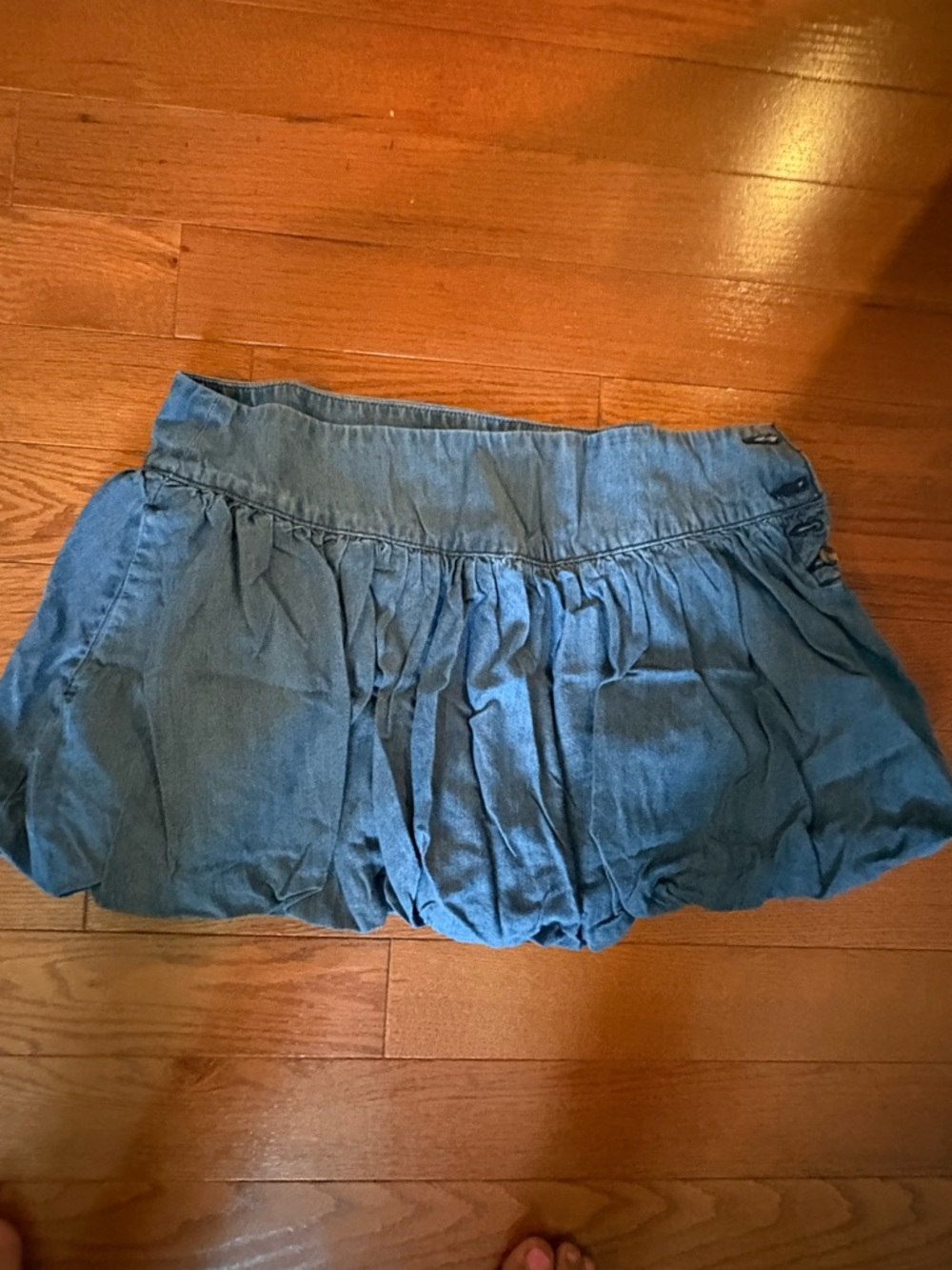 American Eagle Outfitters Blue Bubble-Hem Skort